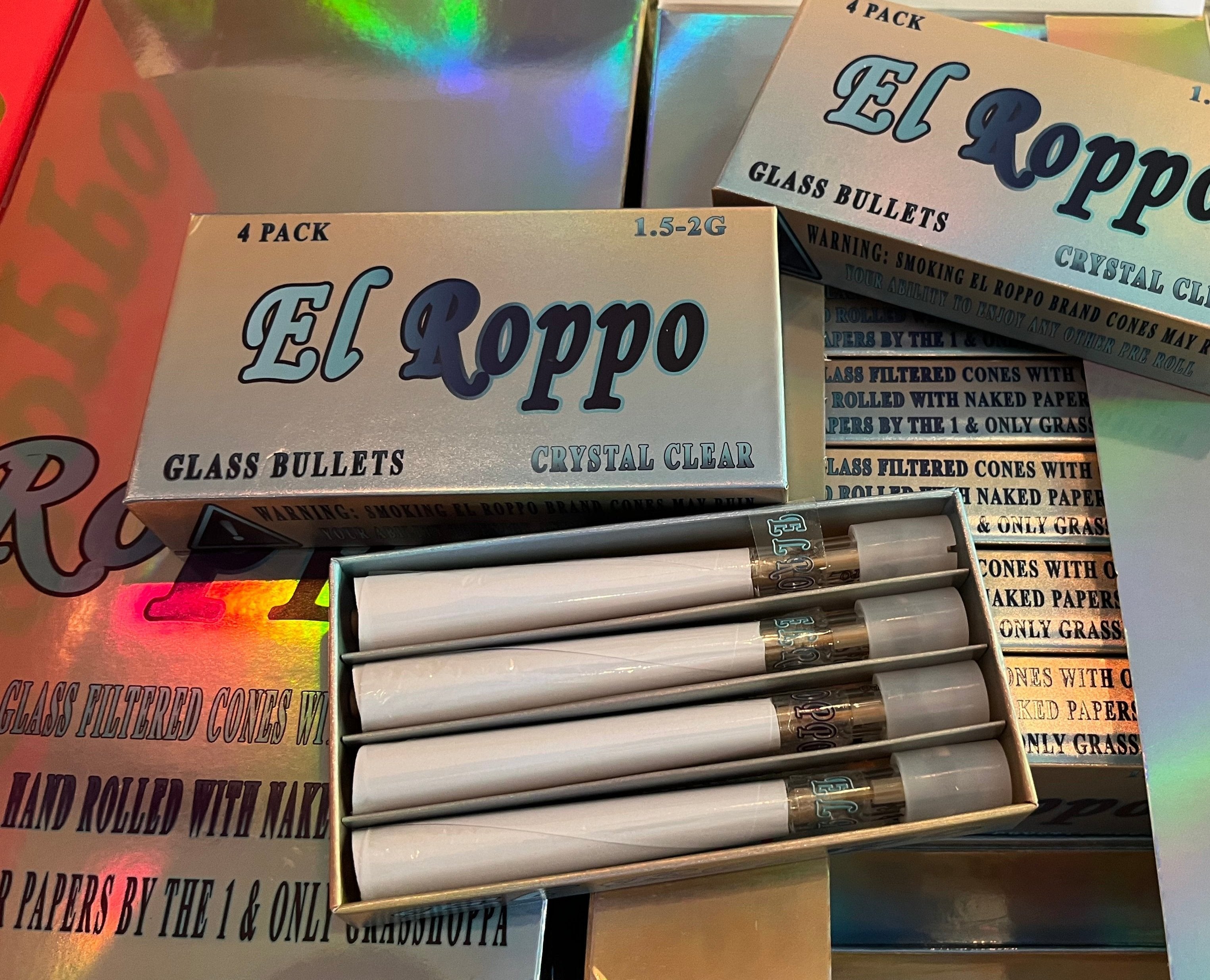 CRYSTAL CLEAR 10 COUNT CASE OF PUSH PACKS 1.5-2G GLASS BULLET CONES ...