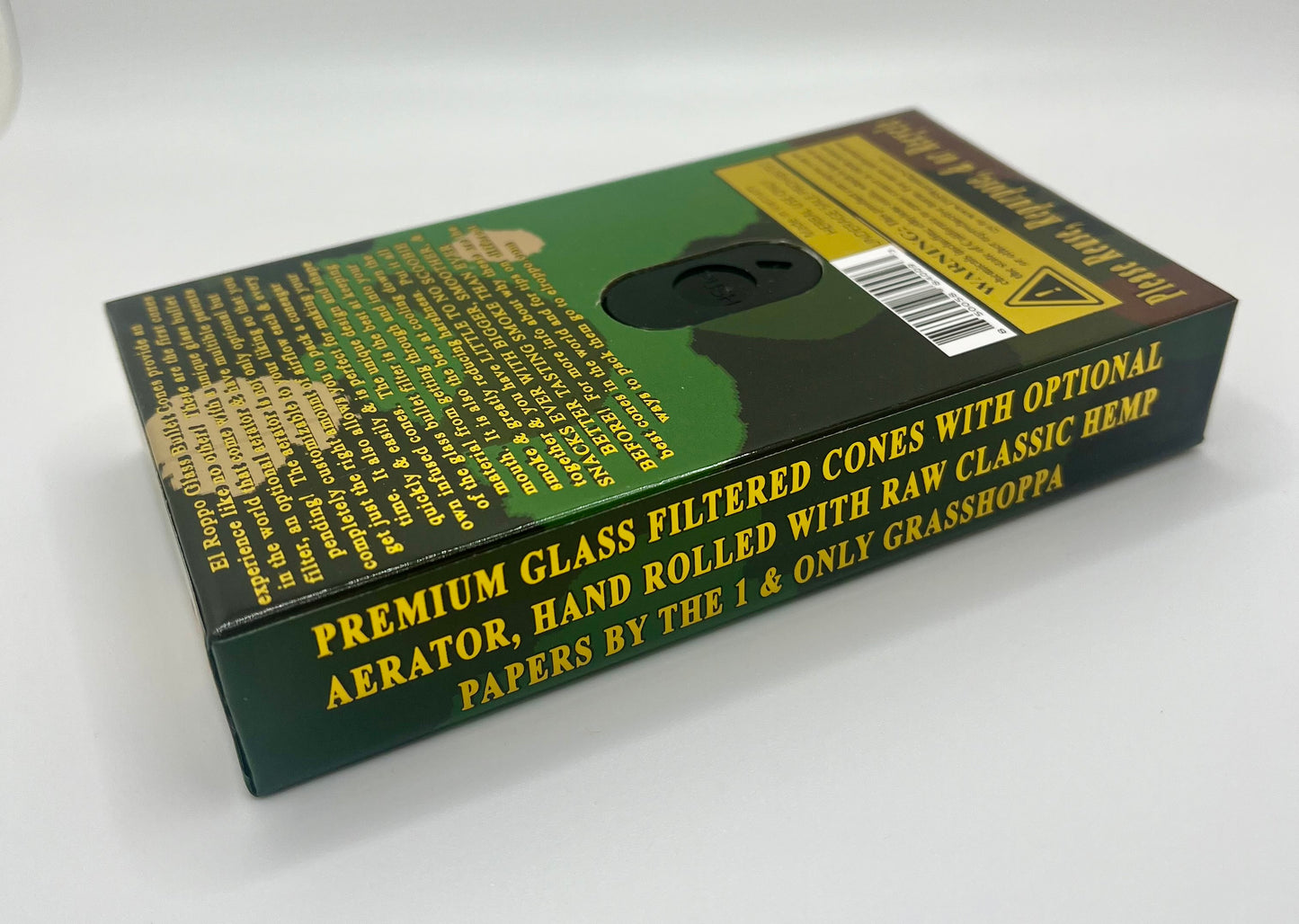 O.G. HEMP 10 COUNT CASE OF PUSH PACKS 1.5-2G GLASS BULLET CONES