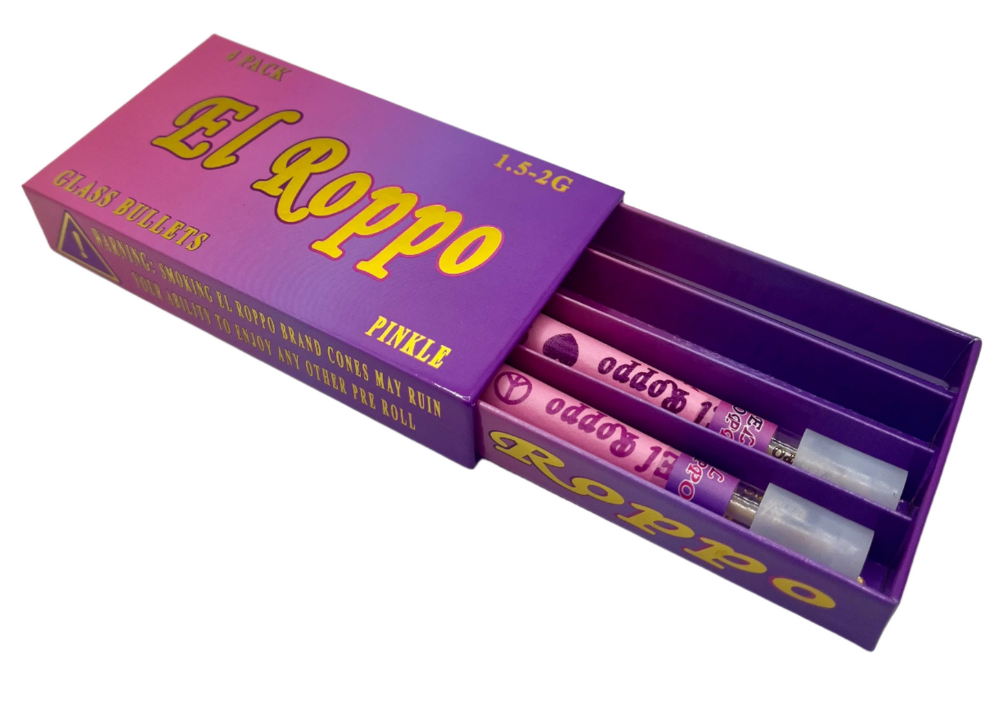 PINKLE 10 COUNT CASE OF PUSH PACKS 1.5-2G GLASS BULLET CONES