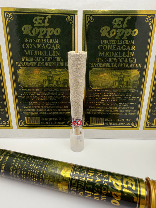 3.5 GRAM INFUSED CONEAGAR | MEDELLIN HYBRID 39.77% TOTAL THCA