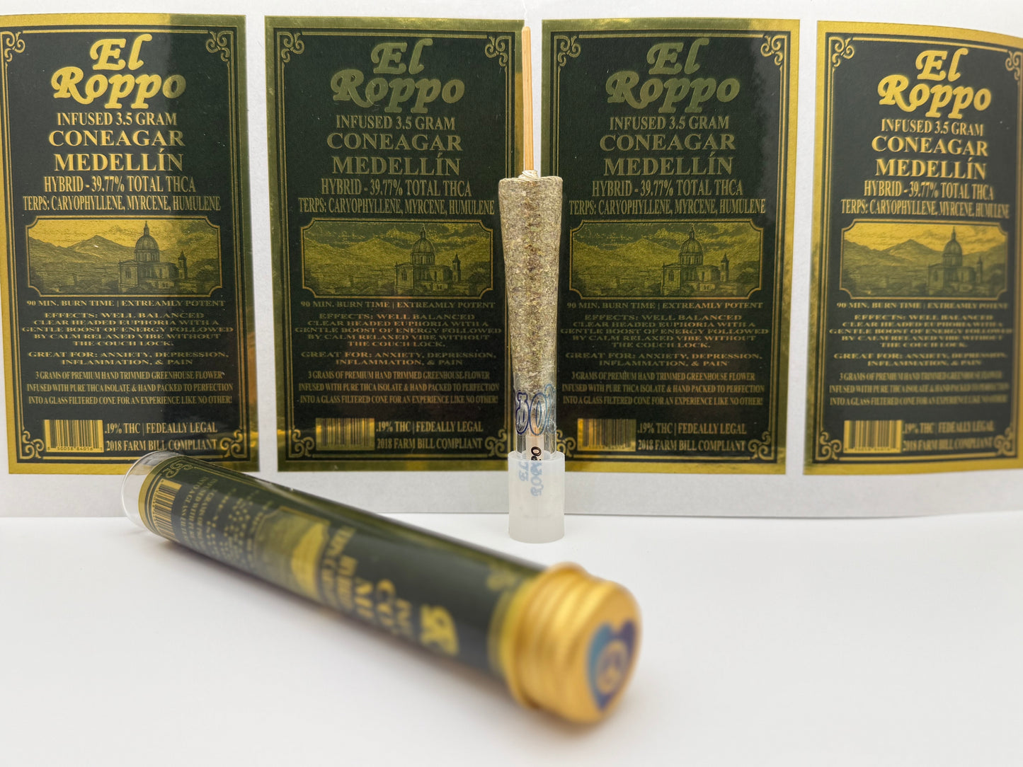 3.5 GRAM INFUSED CONEAGAR | MEDELLIN HYBRID 39.77% TOTAL THCA