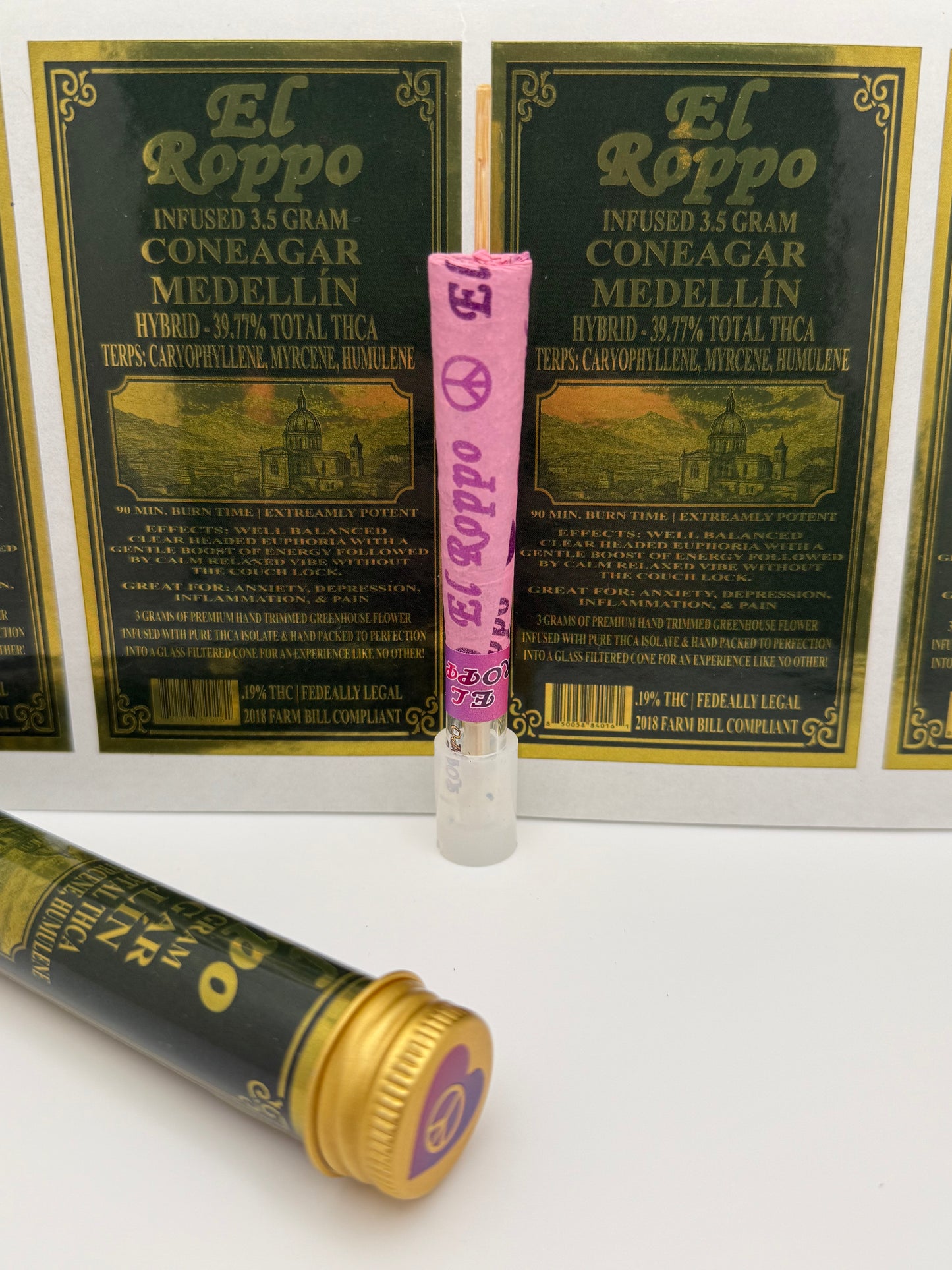 3.5 GRAM INFUSED CONEAGAR | MEDELLIN HYBRID 39.77% TOTAL THCA